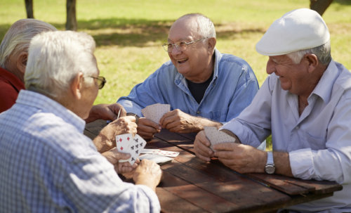 Seniors laughing