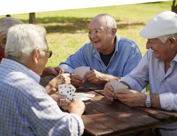 Seniors laughing